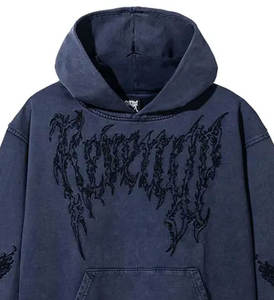 Sudadera con capucha atlética de moda para hombre, jersey de mezcla de algodón suave con cordón ajustable y diseño de ropa de calle moderna - Product Image 3