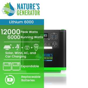 Nature's Generator <b>Lithium</b> 6000 Portable Power Station 3840Wh LiFePO4 Pure Sine Wave Backup Power for Outdoor Camping - Product Image 2