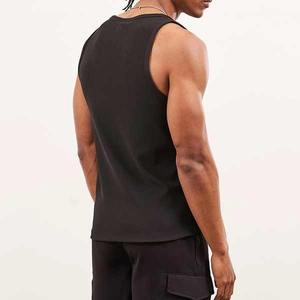 Chaleco deportivo transpirable personalizado para hombre, camiseta sin mangas de secado rápido con parte inferior delgada, mangas deportivas bordadas en 3D, tejido para ejercicio físico - Product Image 2