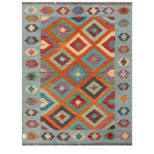 พรมอิมาโกะ ไมมานา อัฟกานิสถาน คิลิม ขนาด 195 x 148 ซม. - Product Image 1