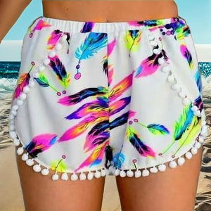 Short de bain d'été au design unique pour femmes imprimé élastique décontracté et Sexy Logo respirant facile à porter pour la salle de sport en gros - Product Image 1