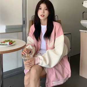 Fabricant de veste universitaire surdimensionnée en gros Veste universitaire femme imperméable Vestes Letterman pour femmes en gros - Product Image 3