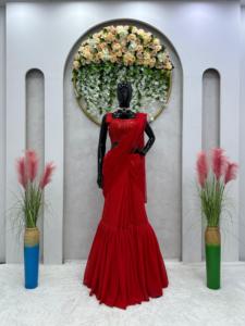 Premier hazır giymek için <span class=keywords><strong>Net</strong></span> Lehenga Saree anahtar teslimi etnik tarzı lüks toptancılar için dünya çapında toptan tedarikçisi - Product Image 6