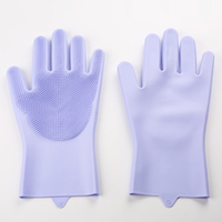Gants de bain pour animaux de compagnie en silicone, imperméables, résistants à la chaleur, épaissis, anti-rayures, anti-morsures, mitaines de toilettage