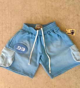 Pantalones cortos de malla de verano lavados con ácido unisex, nuevo diseño vintage, bolsillo de carga multicolor, ropa de calle estampada personalizada ecológica - Product Image 3