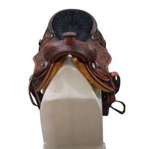 Diseño atractivo tallado a mano cómodo placer occidental montar a caballo sillín vaquero occidental doma sillín con tachuela a juego - Product Image 6