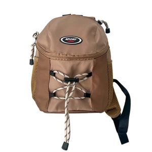 <b>Cute</b> Fruit Snail Softback Backpack 21L Zipper Closure Water Resistant Hiking Daypack Brown Geometric Pattern Curved Straps - Product Image 2