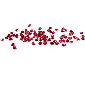 Natural Bangkok Ruby Loose Gemstone Calibrated Pears 2x3mm & 3x4mm Brilliant Cut <b>Red</b> & Yellow Citrine <b>Material</b> - Product Image 5