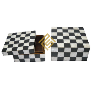 Top vente indien artisanat corne os collier bijoux Unique vadrouille boîtes décoratives Logo personnalisé carré artisans faits à la main - Product Image 1