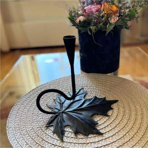 Handmade Antique <b>Gold</b> Eucalyptus Foliage Candle Holder <b>Decorative</b> Taper Candelabra Wreath Tabletop Accents & Holiday <b>Decor</b> - Product Image 5