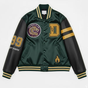 Veste universitaire pour homme en chenille brodée sur mesure en gros, légère et confortable, veste universitaire en satin pour homme - Product Image 1