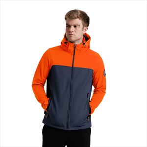 Men' Winter Eco-Friendly Power Dry Waterproof Windproof Breathable <b>Soft</b> <b>Shell</b> <b>Jacket</b> with Stand Collar and Zipper - Product Image 1