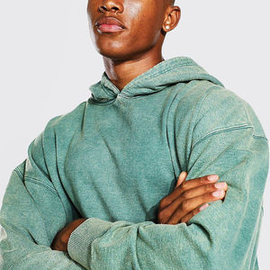 Sweat à capuche blanc lavé à la pierre sweat à capuche lavé à l'acide personnalisé sweat-shirt Vintage sweats à capuche lavés avec écran imprimé taux de vente entier - Product Image 5