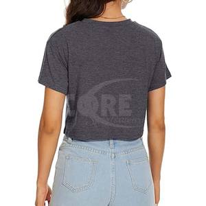 เสื้อกล้ามผ้าฝ้ายแฟชั่นแบบหลวมพิมพ์ลายพิมพ์ซับลิเมชันสำหรับยิมเสื้อครอปโลโก้ตามสั่งฤดูร้อน - Product Image 3