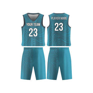 Maillots de basket-ball d'équipe de club personnalisés d'usine derniers uniformes de basket-ball réversibles de conception de maillot de basket-ball - Product Image 1