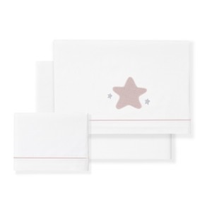 Juego de Sábanas para Cuna Modelo Estrella de 3 Piezas, 100% Algodón, Técnica de Tejido - Product Image 1