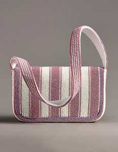Porte-monnaie brodé coloré avec perles de rocaille, design léger fait main, sangle réglable, couleur et taille personnalisables - Product Image 1