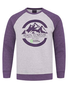 100% algodón cuello redondo manga larga sudadera transpirable cálido moda Casual estampado hombres diseño personalizado en relieve invierno al por mayor - Product Image 5