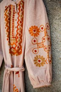 Robe de travail brodée de plage pour femmes Style Boho robe Maxi à manches longues ukrainienne 100% coton robe longue nouveau Style OEM ODM - Product Image 2