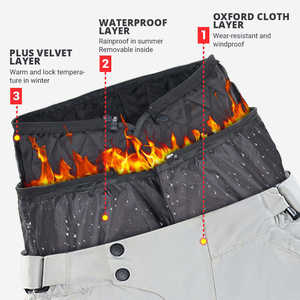 ชุดขี่มอเตอร์ไซค์ฤดูหนาวแบบเต็มตัวสำหรับผู้ชายและผู้หญิง ให้การป้องกันแรงกระแทกสูงสุด ผลิตจากผ้าฝ้าย ป้องกันการเสียดสี - Product Image 4