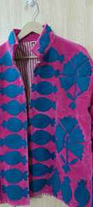 Chaqueta de Terciopelo Indio, Estilo Bohemio Hippie, Unisex, Bordado a Mano Suzani, Ropa de Fiesta para Mujer, para Primavera y Otoño - Product Image 2