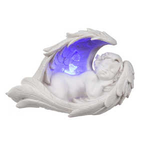 Lampes de table miniatures Sleeping Angel, lumière LED, ailes avec fonction de changement de couleur blanc chaud, commande tactile, matériau PC - Product Image 6