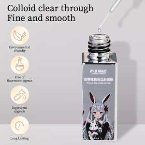 Esmalte de <span class=keywords><strong>Gel</strong></span> UV Transparente de Larga Duración R S Nail Hema Free 7g, <span class=keywords><strong>Gel</strong></span> de Acabado con Relleno de Grietas y Pincel Delineador Fino - Product Image 2