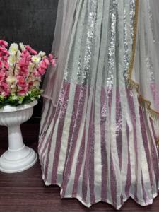 ชุดเดรสยาว2ระดับพร้อมชุดเดรสงานปาร์ตี้เจ้าสาว Dupatta - Product Image 4