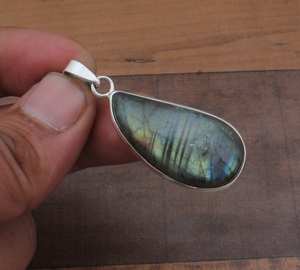 925 Sterling Silver Labradorite Fantaisie Pierre Collier Pendentif À La Main Sculpté Boho Idée Cadeau pour les Femmes - Product Image 4