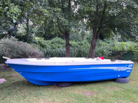 Bateau de plaisance en fibre de verre PREMIUM SAFTER MARINE 450 personnalisé, 30 CV, 25 cm, 4,5 m, moteur hors-bord à essence, vitesse maximale de 30 mph, charge utile de 425 kg