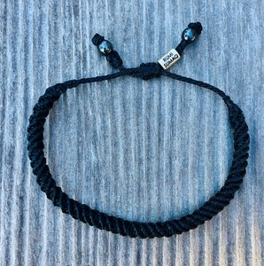 Black Rope Bracelet for <b>Men</b> | Unisex Nautical Bracelet | Black Sailor Bracelet | Hand-Knotted - Product Image 1