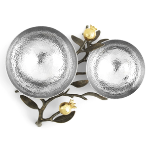 Ensemble de 2 plateaux de service alimentaire en aluminium de qualité supérieure, forme ronde, plateau à fruits en aluminium de forme personnalisée - Product Image 3