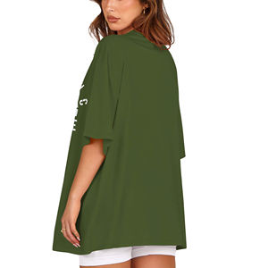 Camiseta de manga corta de gran tamaño personalizable para mujer, camiseta transpirable de verano para mujer, camiseta estampada - Product Image 3