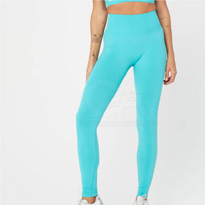 Professional Pakistan Custom Made <b>Women</b> <b>Legging</b> with Solid <b>Pattern</b> Mid Waist Spandex/Polyester Quick Dry Breathable High Quality - Product Image 2