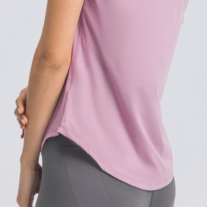 Camiseta extragrande de LICRA de algodón de alta calidad para mujer, estilo básico con Camiseta holgada de manga corta, camisetas teñidas lisas para mujer - Product Image 4