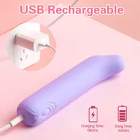 10-Gang Mini-Bullet-Vibrator für Frauen Schneller Orgasmus Klitoris-Stimulator Wiederaufladbar Weibliches Masturbationsspielzeug Sexspielzeug für Erwachsene