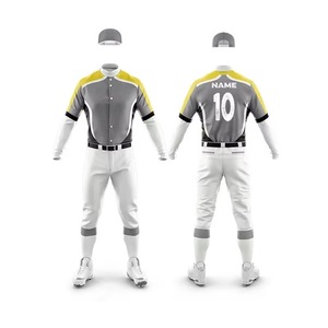 Kit de uniforme de béisbol profesional para hombres con ajuste cómodo y tela transpirable, conjunto de Jersey y pantalón de béisbol con botones completos - Product Image 3