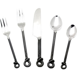 À la mode résistant en gros Restaurant argenterie métal or couverts en acier inoxydable couteau fourchette cuillère fête de mariage ensemble de couverts - Product Image 5