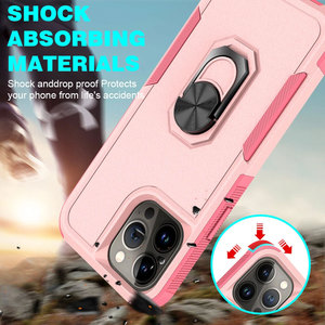 Chống sốc lai Armor bảo vệ trường hợp với 360 xoay vòng Grip đứng hai lớp Tác động kháng thiết kế mềm TPU cứng PC - Product Image 4