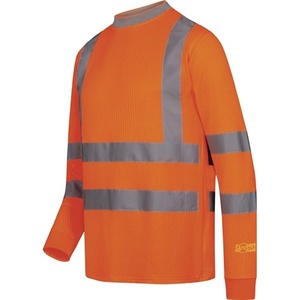 เสื้อยืดแขนยาวสีส้มสะท้อนแสงสำหรับงานอุตสาหกรรม-NEVIO SAFESTYLE - Product Image 1