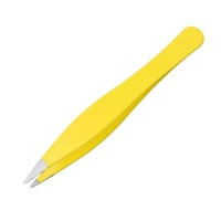 Pince à épiler professionnelle en acier inoxydable de 10 mm, durable et colorée, pour sourcils et extensions de cils (1/4 pièces)