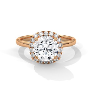 2.0ct Round Brilliant Cut Moissanite Halo <b>Solitaire</b> <b>Ring</b> 925 Sterling <b>Silver</b> Engagement Band - Product Image 3
