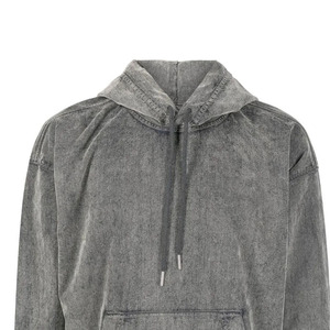 Haute qualité personnalisé lavage à l'acide ZipperHoodie pour hommes respirant basiques coton mélangé crochet méthode de tissage pour l'hiver 2026 - Product Image 2