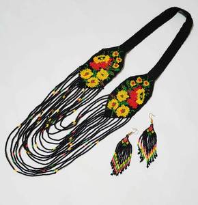 Manik-manik kristal desain Boho buatan tangan dikepang biji manik kalung Choker modis India untuk wanita perhiasan rumbai panjang emas