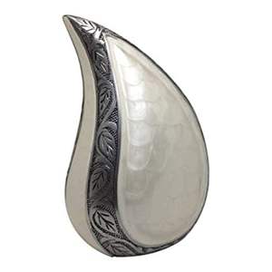 Urna en forma de lágrima grabada en metal fundido, urna en forma de lágrima grabada en metal para venta al por mayor, directa de fábrica, precios baratos, urnas en forma de lágrima de diseñador - Product Image 2