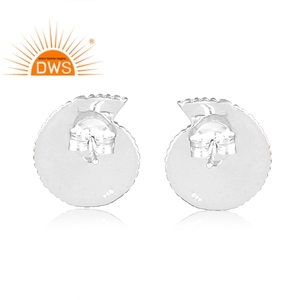 Pendiente de tuerca de perla natural de plata de ley fina de último diseño, joyería personalizada para mujer, regalo para ella - Product Image 3