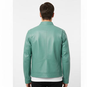 Chaqueta de piel de oveja para hombre OEM, proveedor mayorista de fábrica personalizado, cálida, duradera, elegante, para motorista, ropa de invierno, impermeable frontal - Product Image 3