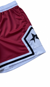 ชุดยูนิฟอร์มบาสเก็ตบอลทีมแบบกำหนดเอง พิมพ์ลายด้วยความร้อน ระบายอากาศได้ดี แห้งเร็ว ไซส์ใหญ่ ผ้าโพลีเอสเตอร์ 100% เสื้อเจอร์ซีย์ กางเกงขาสั้น ชุดกีฬา - Product Image 5