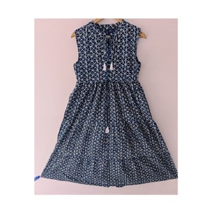 Exportador y Proveedor Mundial del Vestido Largo Más Vendido de la India, Estampado Floral en Bloques, Algodón Puro - Product Image 1
