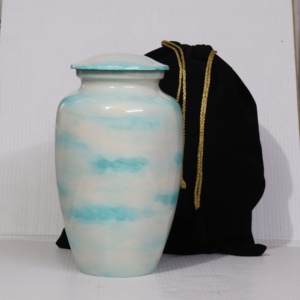 Urna Funeraria Metálica de Estilo Americano de Primera Calidad para Cenizas Humanas y de Mascotas, Personalizable, para Almacenamiento en el Hogar - Product Image 1